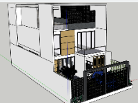 model su nhà phố 2 tầng 1 tum,file su nhà phố 2 tầng 1 tum,3d nhà phố 2 tầng 1 tum,sketchup nhà phố 2 tầng 1 tum
