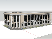 File sketchup 3d tòa nhà làm việc số 6 Đinh Lễ, Q.Hoàn Kiếm