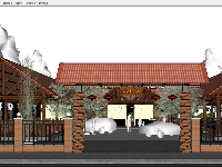 Sketchup cafe,Model su cafe,model sketchup quán cafe,Sketchup khu du lịch cafe,Model nghỉ dưỡng cà phê,su cà phê