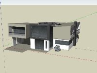 File sketchup biệt thự 2 tầng 16.5x15m