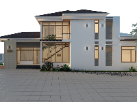 File Sketchup biệt thự 2 tầng hiện đại 2020