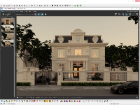 biệt thự 2 tầng,biệt thự sketchup,3d biệt thự tân cổ điển,sketchup biệt thự 2 tầng