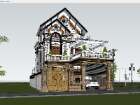 biệt thự 3 tầng sketchup,file sketchup biệt thự 3 tầng,file sketchup biệt thự,sketchup biệt thự