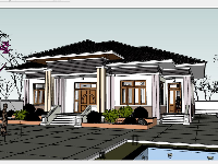 File Sketchup Biệt thự nhà vườn