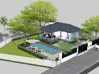 biệt thự nhà vườn,sketchup biệt thự,biệt thự sketchup,biệt thự vườn,sketchup biệt thự nhà vườn