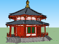 File sketchup chòi bát giác 5x5m