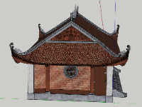 File sketchup chùa,mẫu đình chùa sketchup,model chùa sketchup,phối cảnh chùa sketchup