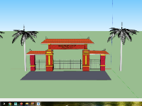 File sketchup cổng nghĩa trang .