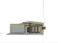 File sketchup dựng 3d nhà cấp 4 kích thước 10x22.3m