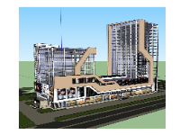 File sketchup dựng bao cảnh tòa trung tâm thương mại