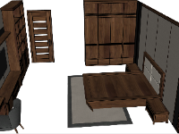 File sketchup dựng các đồ đạc nội thất phòng ngủ