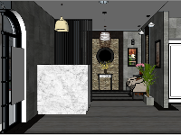 File Sketchup dựng cảnh Sảnh spa Khách sạn