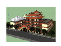 File sketchup dựng chùa Tiền Quang Bình Dương