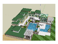File Sketchup dựng mẫu biệt thự nghỉ dưỡng 2 tầng tuyệt đẹp