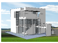 File sketchup dựng mẫu văn phòng làm việc 3 tầng