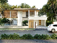 File Sketchup dựng ngoại cảnh Villa 20x20.8m