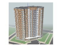 File sketchup dựng tòa chung cư 16 tầng hiện đại
