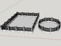 File Sketchup Hàng rào sắt (KT trụ 500x500x2100mm)