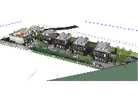 File sketchup khu Resort nghỉ dưỡng 2 tầng