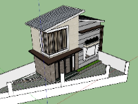 su mặt tiền,sketchup mặt tiền,mặt tiền nhà phố,mặt tiền