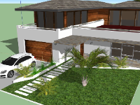 File sketchup mẫu biệt thự 2 tầng file mới nhất