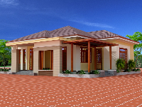 File Sketchup mẫu biệt thự vườn nhà cấp 4