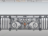 File Sketchup mẫu lan can ban công