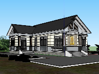 File sketchup nhà cấp 4 hiện đại,File sketchup mẫu nhà cấp 4,File sketchup mẫu nhà cấp 4 hiện đại,Model sketchup nhà cấp 4