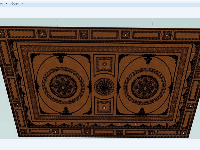 File sketchup mẫu trần gỗ