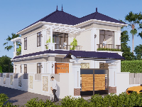 Sketchup ngoại thất,Sketchup ngoại cảnh biệt thự,ngoại cảnh biệt thự,file sketchup biệt thự 2 tầng,sketchup biệt thự 2 tầng