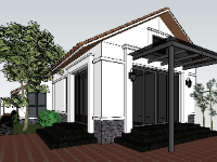 File sketchup nhà cấp 4 5.5x16m