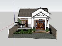 File sketchup nhà cấp 4 9.5x11.6m