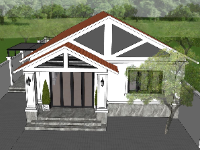 nhà cấp 4 sketchup,sketchup nhà cấp 4,File sketchup nhà,File sketchup nhà cấp 4