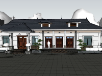 File sketchup nhà cấp 4