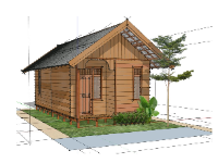 File sketchup nhà cấp 4 mới nhất