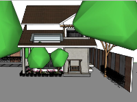 File sketchup nhà gác lửng  kích thước 8.4x18.4 miến phí tại filethietke.vn