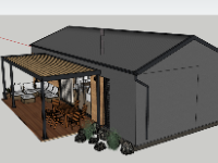 File sketchup nhà nghỉ bungalow,file su nhà nghỉ bungalow,model su nhà nghỉ bungalow,3d nhà nghỉ bungalow