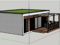 File sketchup nhà  bungalow,model su nhà  bungalow,file 3d nhà  bungalow,sketchup nhà  bungalow