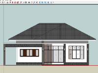 file su nhà 1 tầng,model su nhà 1 tầng,file sketchup nhà 1 tầng,nhà ở 1 tầng model sketchup