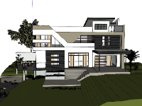 3d nhà 2 tầng,file sketchup nhà 2 tầng,file 3d nhà 2 tầng,model su  2 tầng