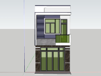 Nhà phố 2 tầng,file sketchup nhà phố 2 tầng,nhà phố 2 tầng file su,sketchup nhà phố 2 tầng,model su nhà phố 2 tầng