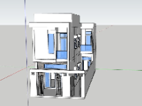 nhà phố 2 tầng,phối cảnh nhà phố 2 tầng,thiết kế nhà phố 2 tầng,mẫu sketchup nhà phố