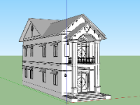 File sketchup nhà phố 2 tầng 6x19m