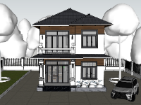 nhà phố 2 tầng,sketchup nhà phố,nhà phố,su nhà phố,nhà phố 2 tầng mái nhật