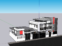 thiết kế nhà phố 2 tầng,sketchup nhà phố 2 tầng,mẫu nhà phố 2 tầng đẹp