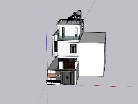 File sketchup nhà phố 3 tầng 4.5x12.3m