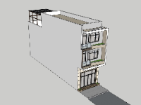 File sketchup Nhà phố 3 tầng 5x21.8m