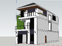 Nhà phố 3 tầng file su,model sketchup Nhà phố 3 tầng,model su Nhà phố 3 tầng,file su Nhà phố 3 tầng