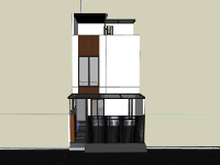 File sketchup nhà phố 3 tầng 6x14m