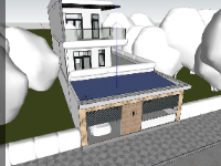 File sketchup nhà phố 3 tầng đẹp nhất